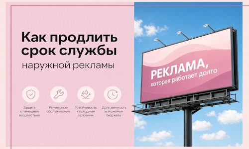 Как продлить срок службы наружной рекламы в  Мценске